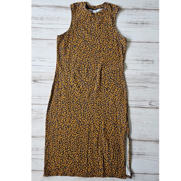 Old Navy Leopard Print Sleeveless Midi Dress Sz XL - Picture 2 of 6